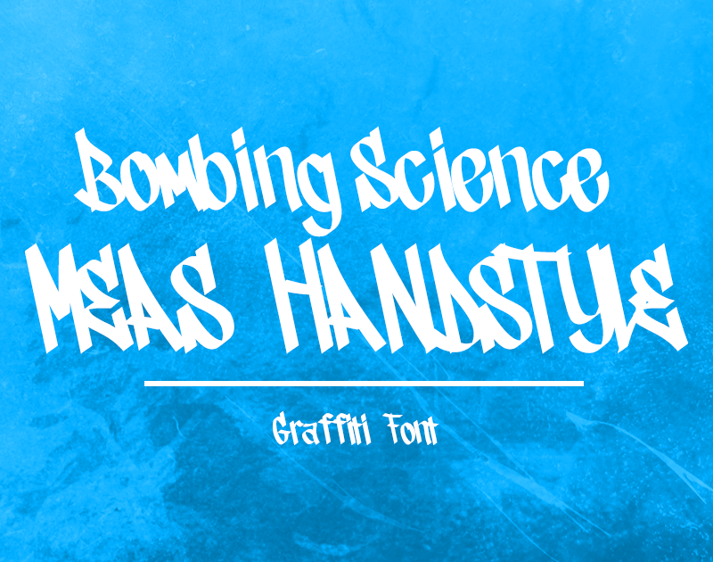 Bombing Science Meas Handstyle Font