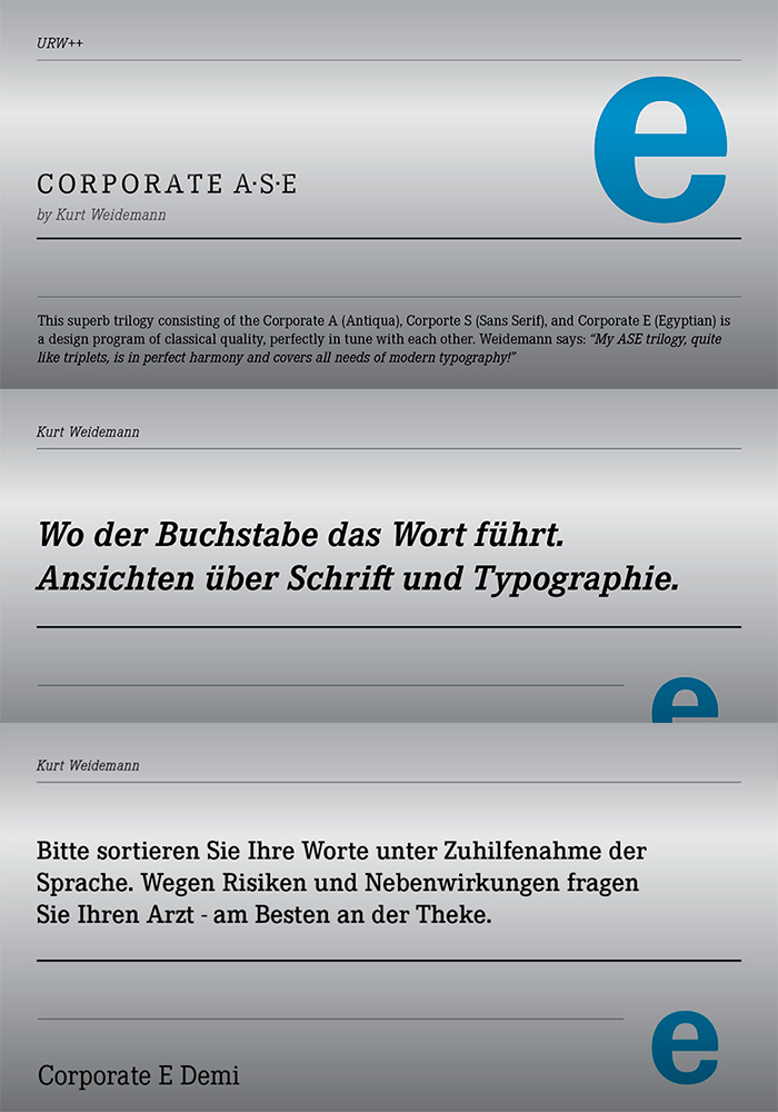 Corporate E Std Font
