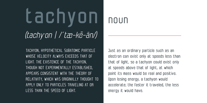 Tachyon Font