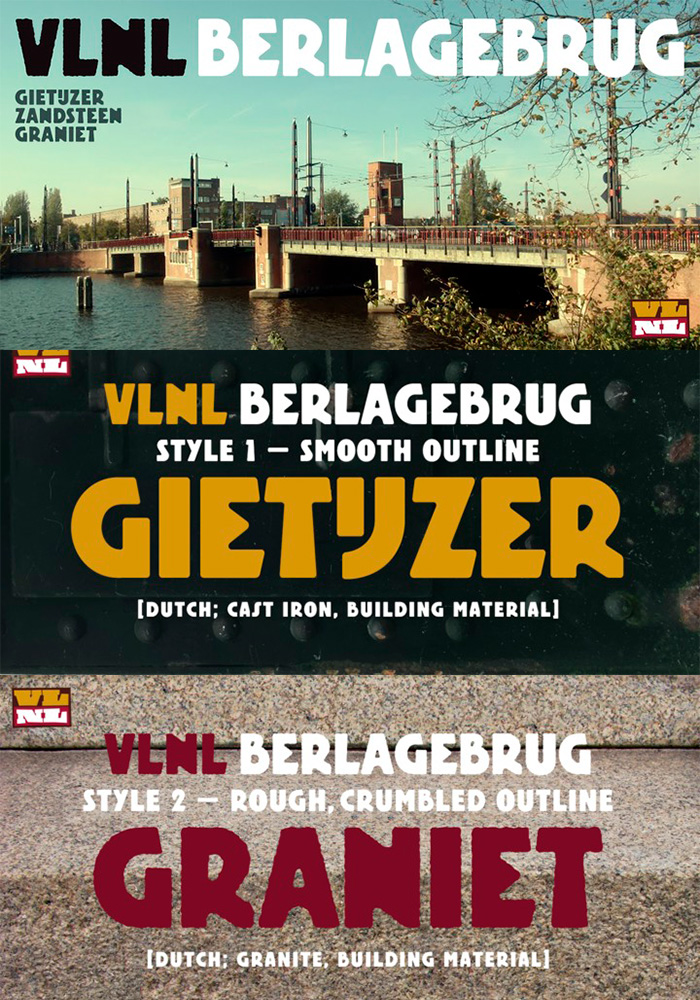 VLNL Berlagebrug Font