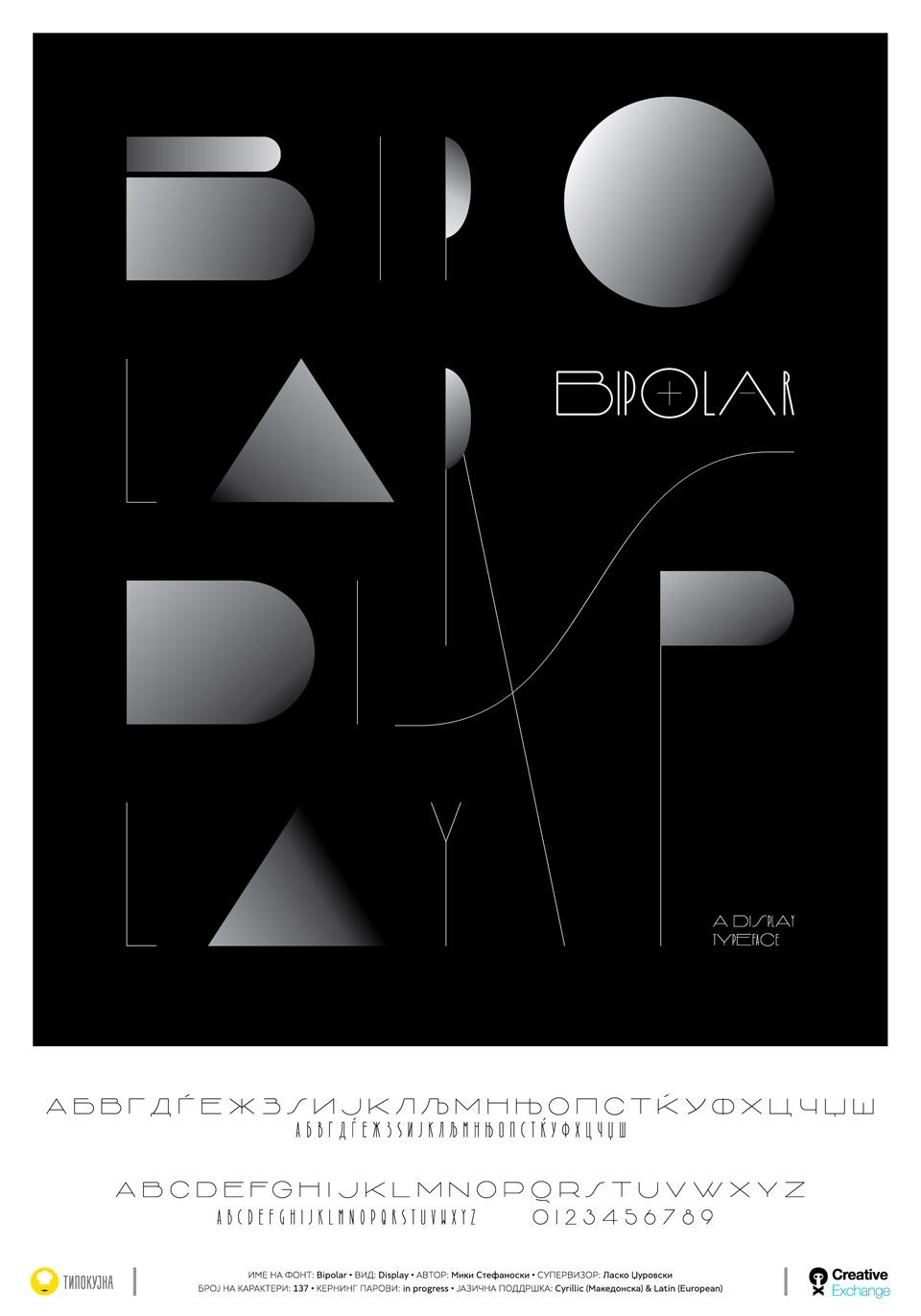 Bipolar Display Font